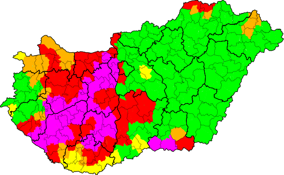 Itt láthatja a jelenlegi riasztási helyzetet (2012.05.20. vasárnap). Kiválasztott riasztási típus: "összes riasztás".(Utolsó frissítés: 2012.05.20. 00:46)